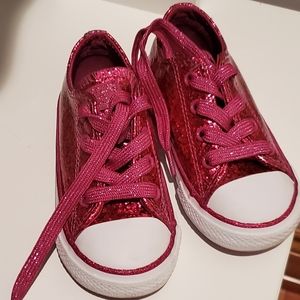 Toddler Pink Sparkle Chuck Taylors